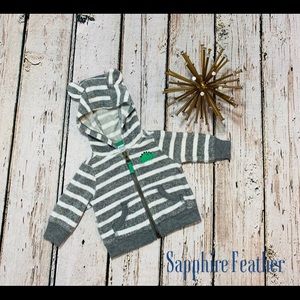 CARTER’S fleece “dinosaur” zip-up hoodie